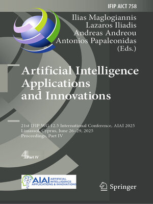 cover image of Artificial Intelligence Applications and Innovations